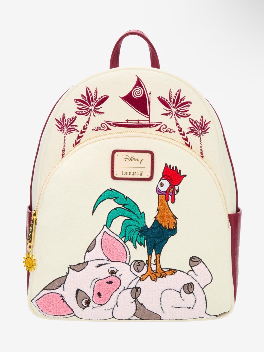 NWT Loungefly Disney Moana Pua & Hei Hei embroidered backpack